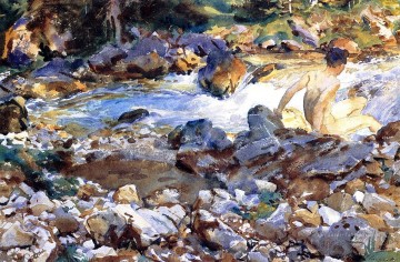  Sargent Art - Montagne Stream John Singer Sargent